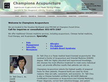 Tablet Screenshot of championsacupuncture.com